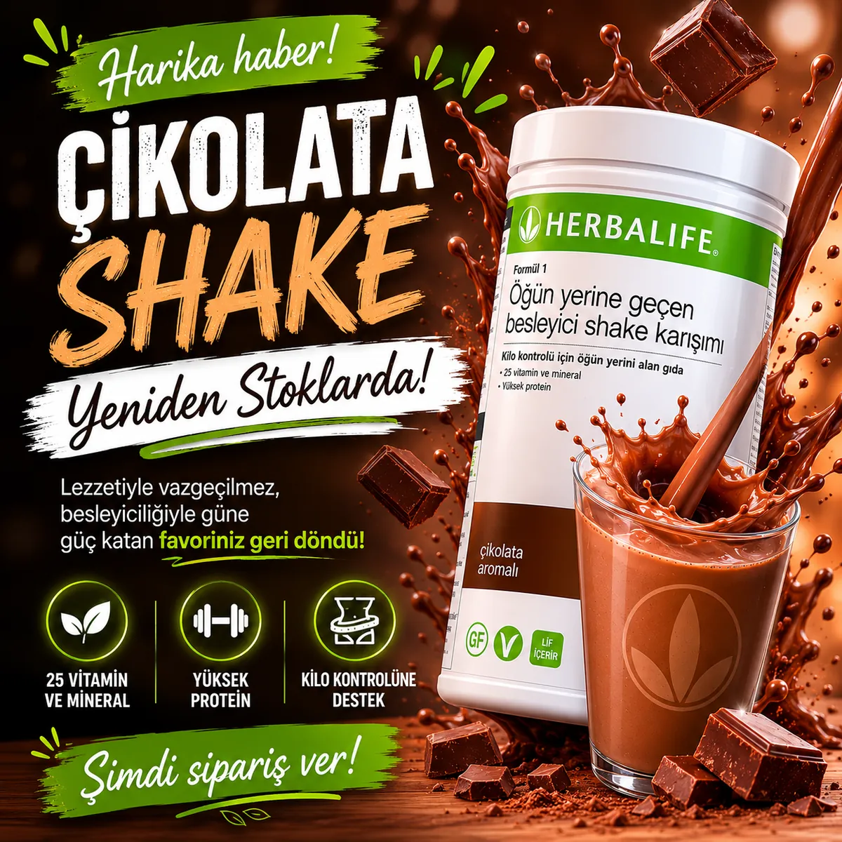 Formül 1 Çikolatalı Shake - Öğün Yerine Geçen Besleyici İçecek